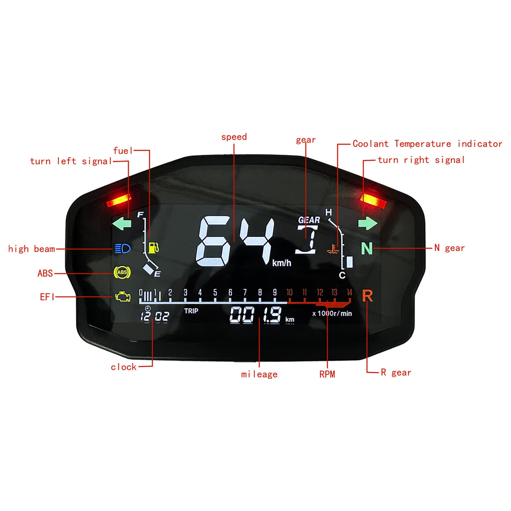 Painel digital universal para motos (velocímetro, tacômetro) para (Ducati, Kawasaki, Yamaha, Bera BR150, TX200, Arsen 150, Skygo 150, Honda CG125/150, Titan, CGL, XR, UM, Empire Keeway)