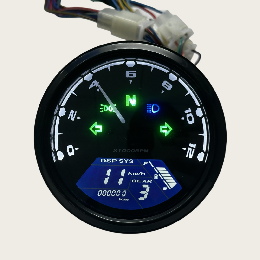 universal digital tablero para moto velocimetro tacometro for (baboon，newtek，bobber) cafe racercafe racer（BMW K100 Cafe Racer、keeway cafe racer 152、etc FZS600 Fazer Keeway Superlight 150 Negro Moto、chopper dinamo Yamaha FZ150i、Yamaha RS100、Honda CL500）