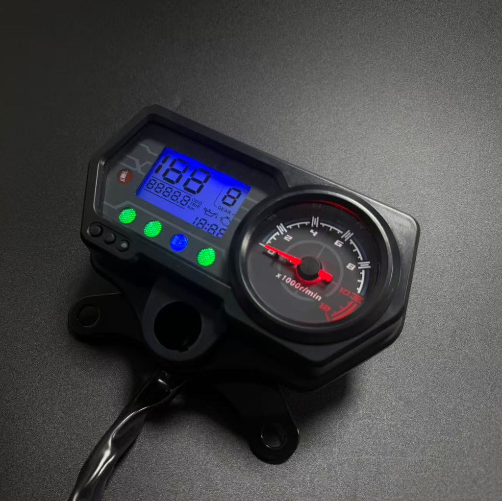 digital tablero para moto velocimetro tacometro for（CG125 （Honda CG125、Honda TMX125、  RUSI Macho Tc 125/150、Skygo 125 ）Bera SBR150、AVA150）