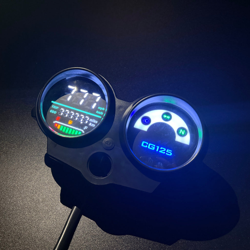 Painel digital para moto velocímetro tacômetro para (Honda CG 125 Titan/Titan KSE, Honda Fan 125 Es/Hero Splendor Plus, Honda Deluxe 125)