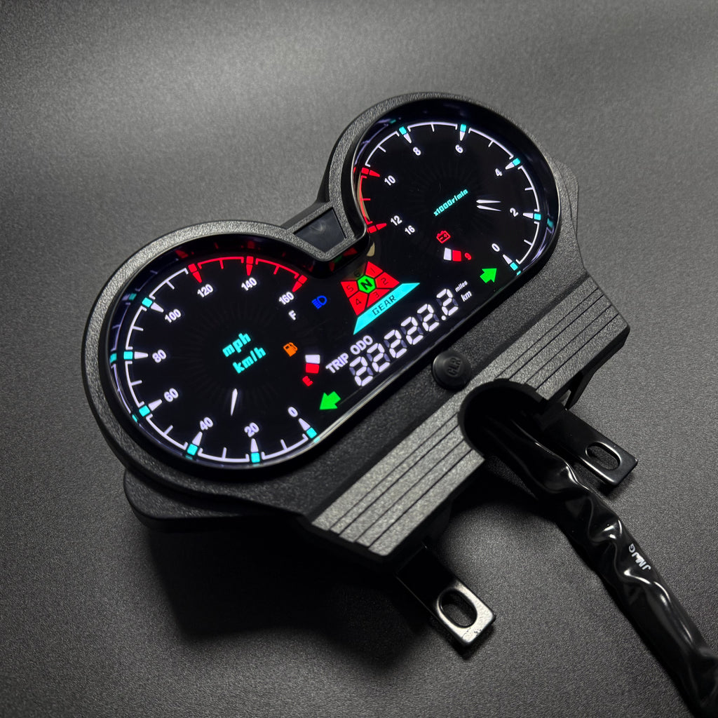 Digital Motorcycle Dashboard Speedometer Tachometer 【Honda CG 125 Deluxe, CG 125 DLX, Italika Forza 150, FT150 GTS, Mototaxi 150, Land Roys, RICO LR 150-28, Zongshen ZS-150, Chambera 150, RX150】