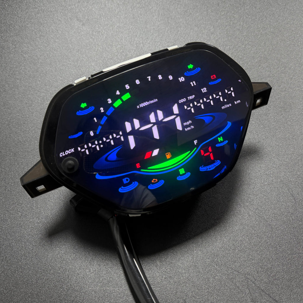 Painel digital de moto velocímetro tacômetro para (Honda Wave Alpha 100, Honda EX5 Classe 1 / CX / DX, Wave CX Alpha ano, Wave110 DX, Shineray Phoenix 50, AKT 110)