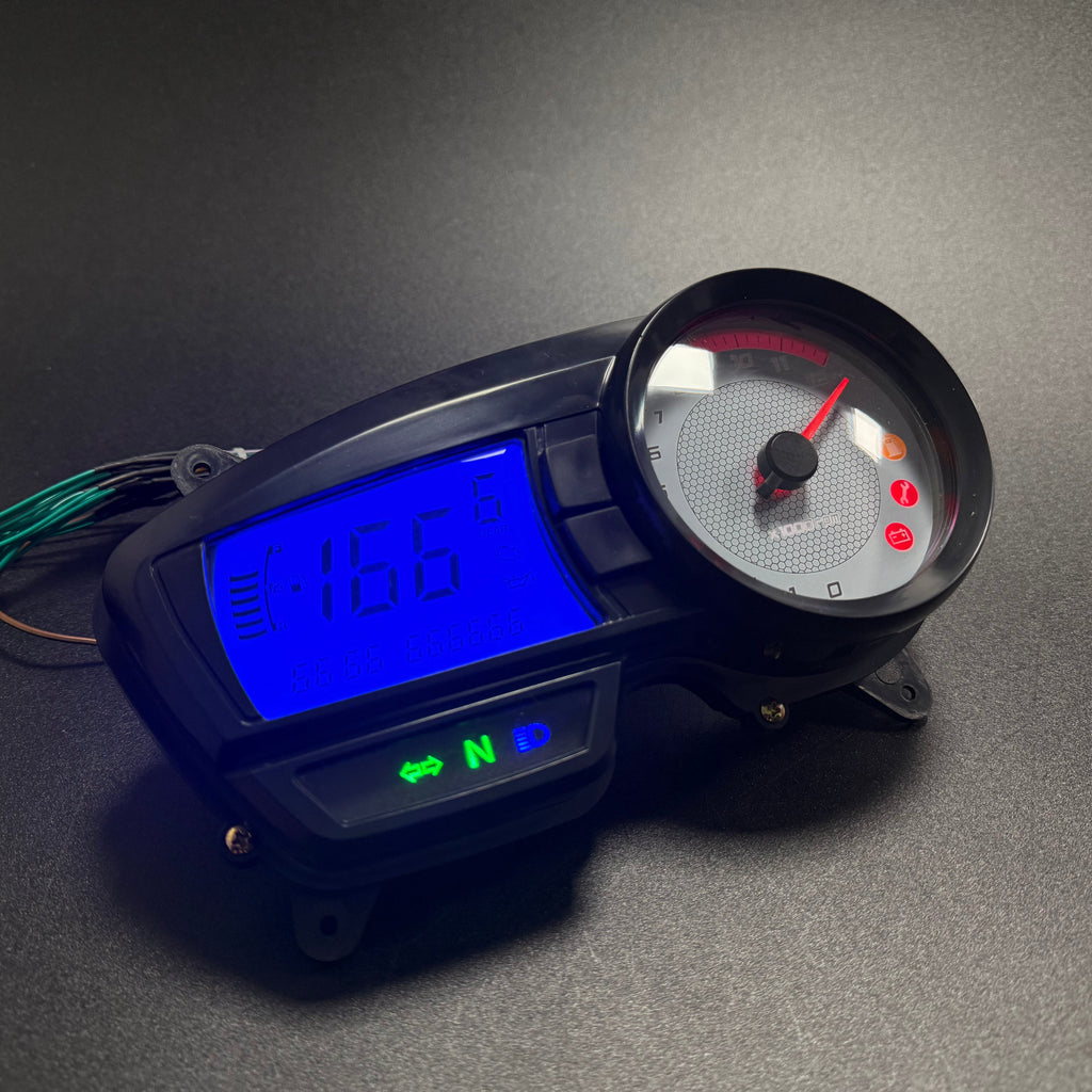 digital dashboard for motorcycle speedometer tachometer (TVS Apache RTR 160, TVS Apache RTR 180)