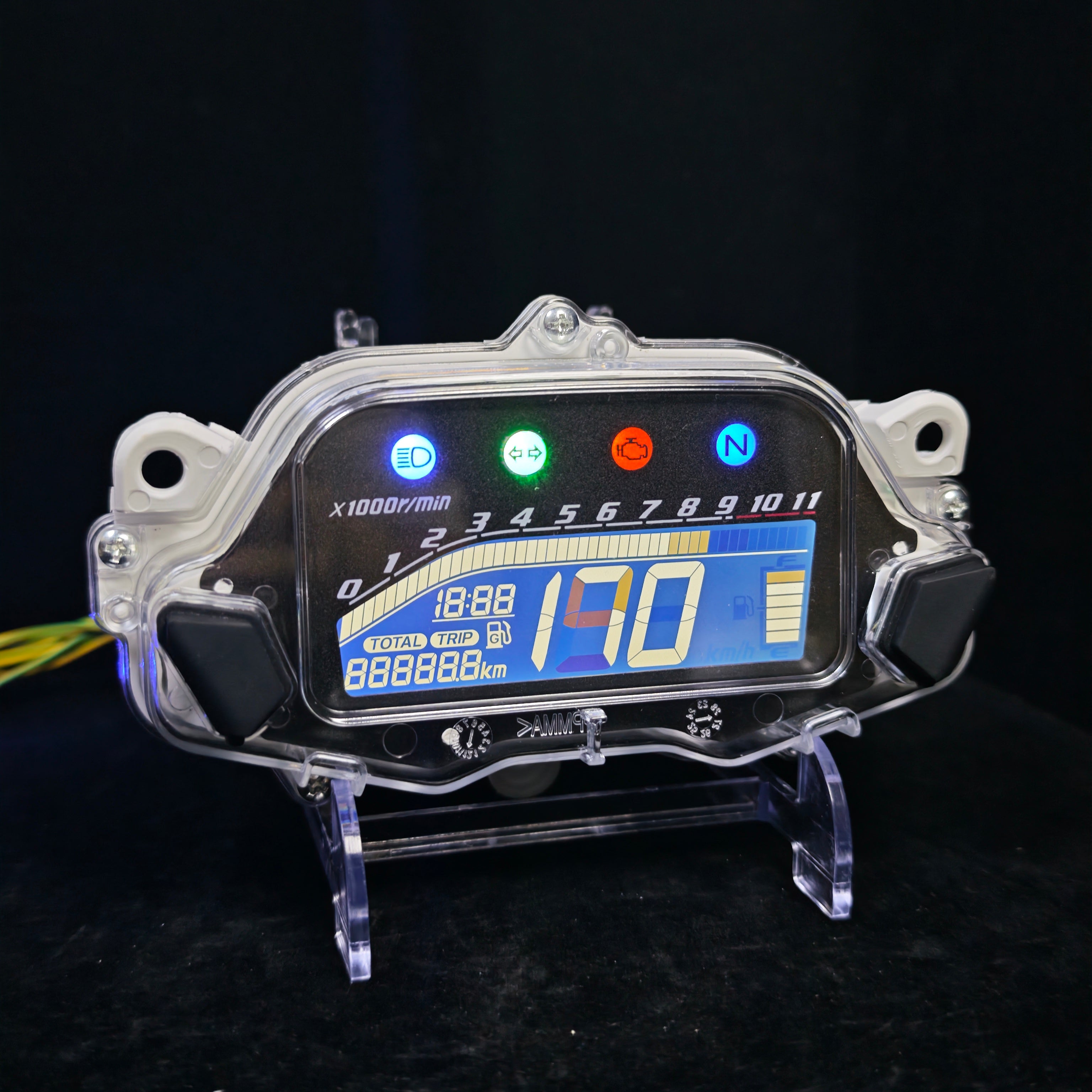 Digital dashboard for motorcycle speedometer tachometer (Honda CG Titan 160 Fan 2015-2024)