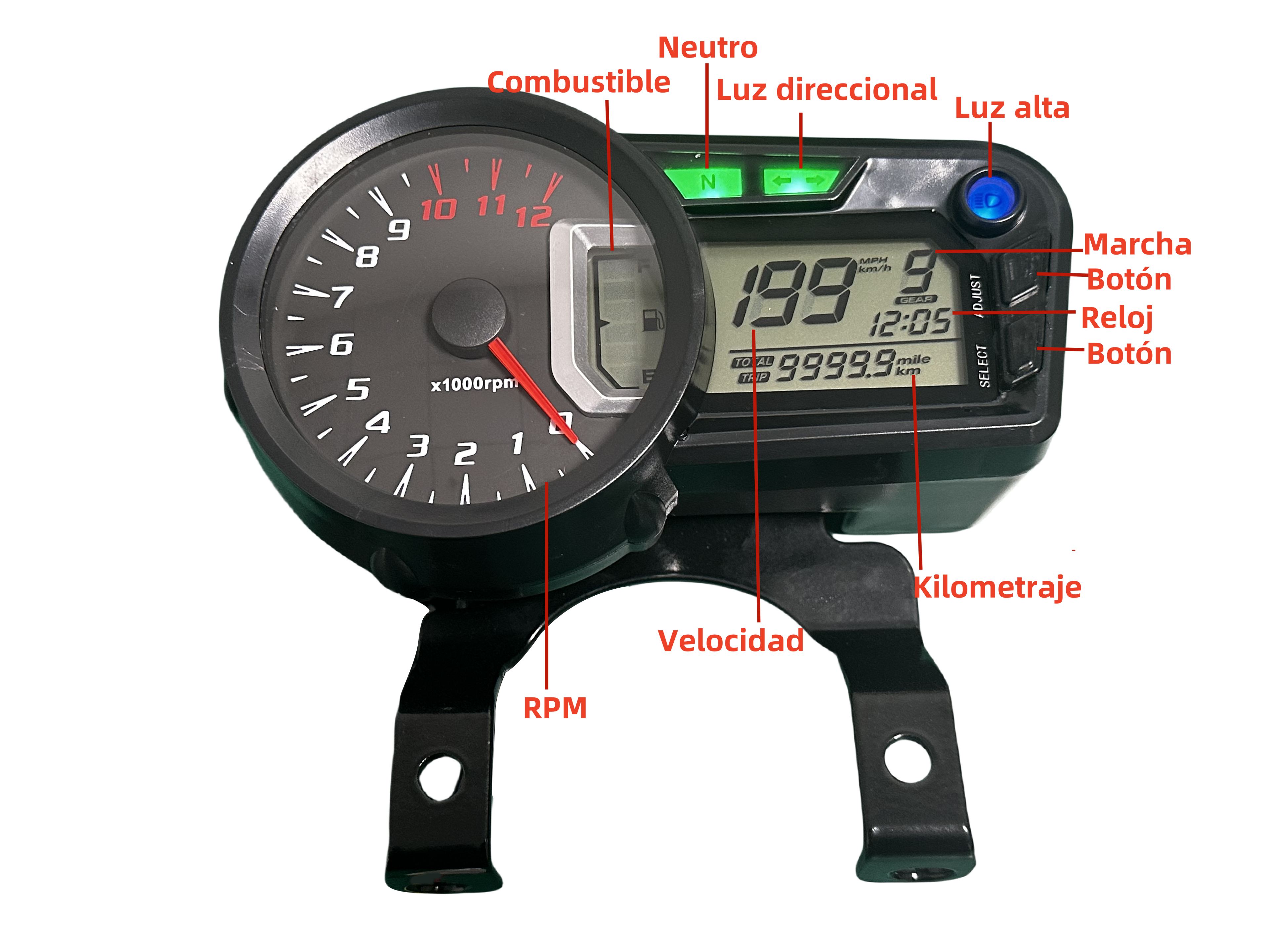 digital dashboard for motorcycle speedometer tachometer（Keeway RKV 125 200、Benelli vlx 150\Junak 125 S、vento tornado 300、keeway 150 rk、Vento Tornado 250）
