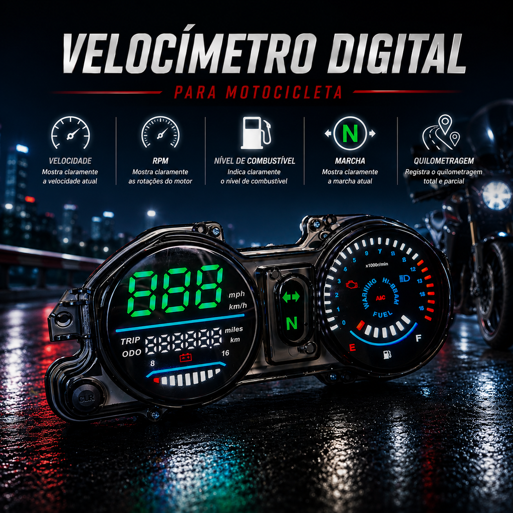 universal digital dashboard for motorcycle speedometer tachometer Titan 150 ESD 2009 CG Titan 150 panel Honda Titan Mix 150
