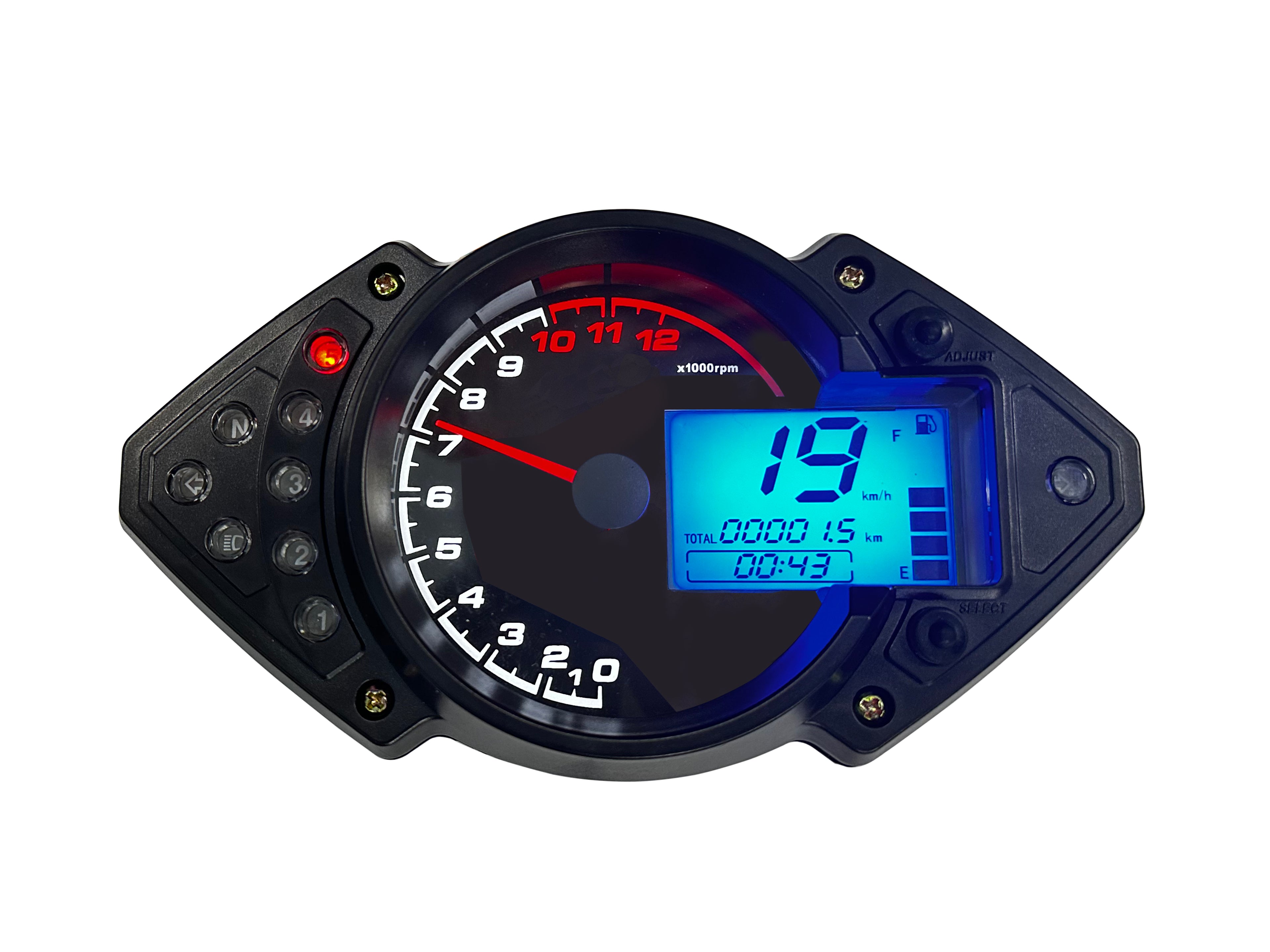 digital tablero para moto velocimetro tacometro for（Keeway RKS 100cc 2v、 RKS 125、 Benelli VLM 150、 Vigorey VLR 200、 Keeway RSK 150、  Keeway RKS 150 GS poste）r