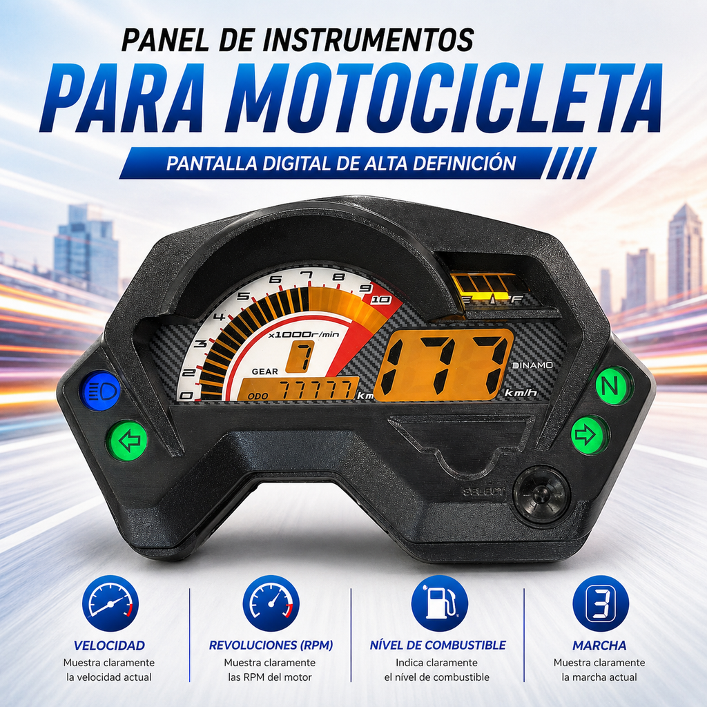 digital dashboard for motorcycle speedometer tachometer（Yamaha FZ16、FZV1、200cc Tryker Trike Scooter Gas Moped、Romet rxc 125、yamaha fazer 150）