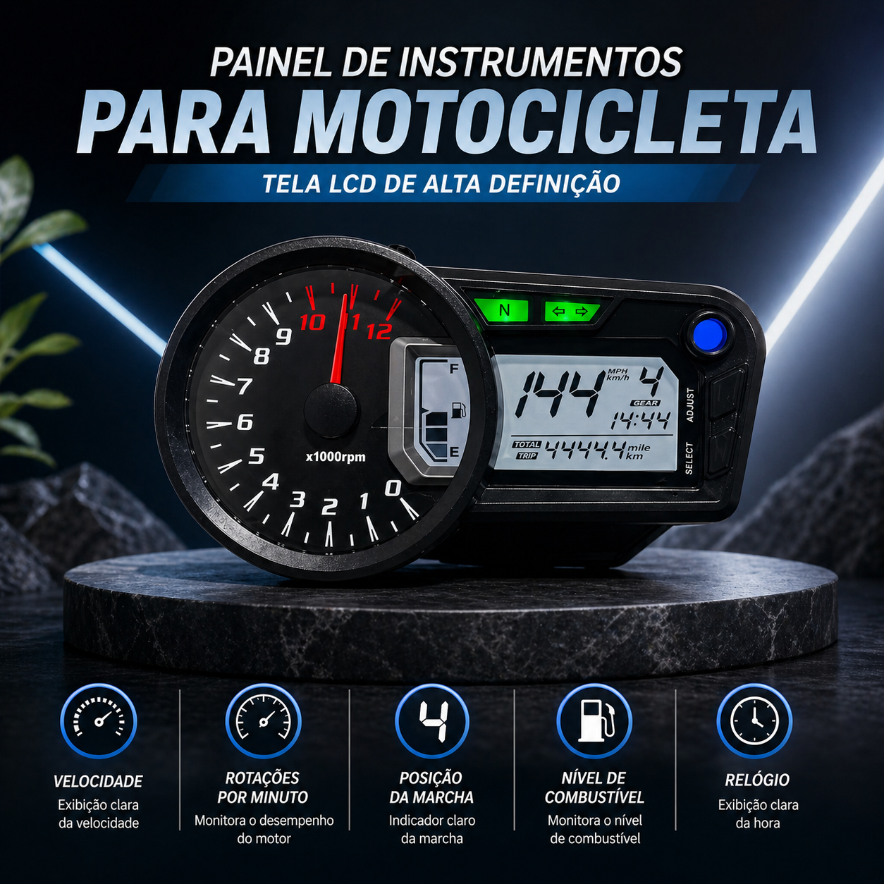 digital dashboard for motorcycle speedometer tachometer（Keeway RKV 125 200、Benelli vlx 150\Junak 125 S、vento tornado 300、keeway 150 rk、Vento Tornado 250）