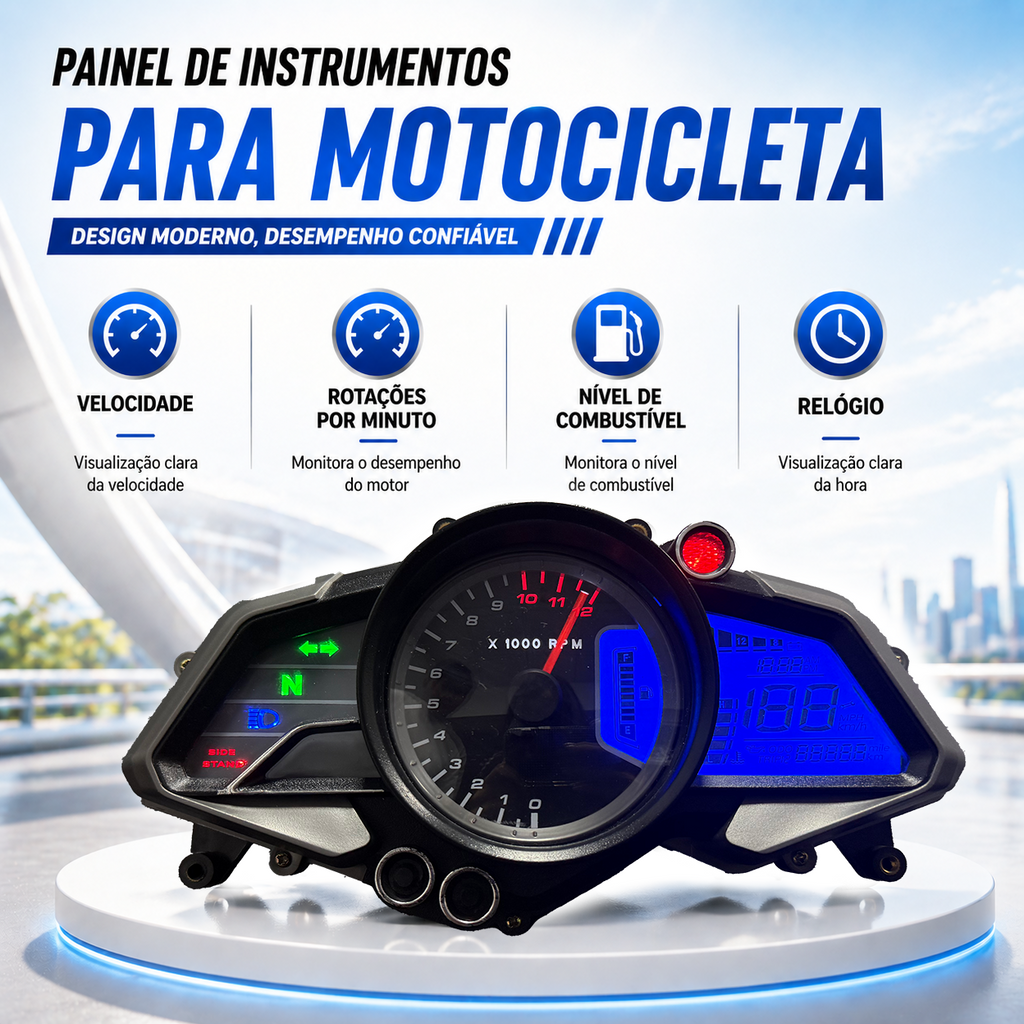 digital dashboard for motorcycle speedometer tachometer（Bajaj pulsar 200NS， Bajaj pulsar 125NS，Bajaj pulsar 160NS Kawasaki Rouser NS160 Fi Kawasaki Rouser NS150 Kawasaki Rouser RS200）