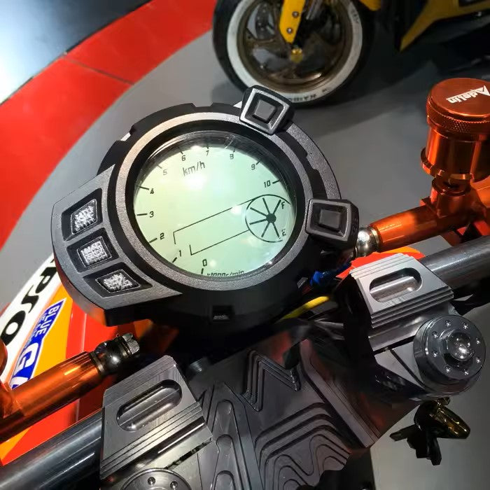 universal digital tablero para moto velocimetro tacometro for（Yamaha Zuma125、BWS125、YW125，Kymco Agility 125、XBWS 125，Cross 2.0 125 ccm rot，DUCONDA DUX 150，speedo/Digitalmeter KTC xride (TTX) di fino fi 115）