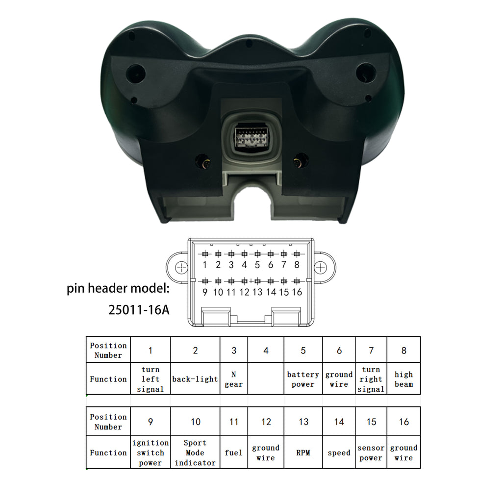Painel digital de moto velocímetro tacômetro para (Honda CBX 250 Twister, CBF250 (2004-2012))