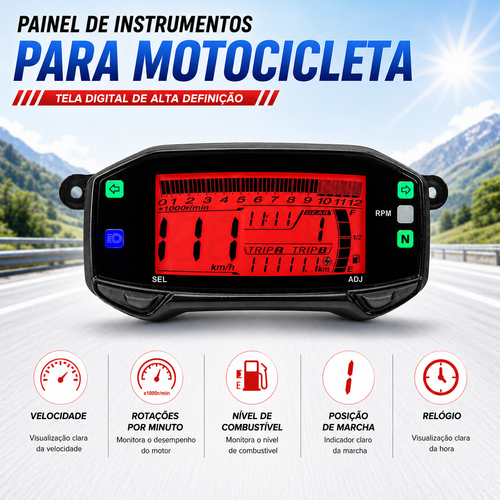 digital dashboard for motorcycle speedometer tachometer（Suzuki Gixxer150 SF，Gixxer150，suzuki gsx r150，suzuki DR-Z4SM）
