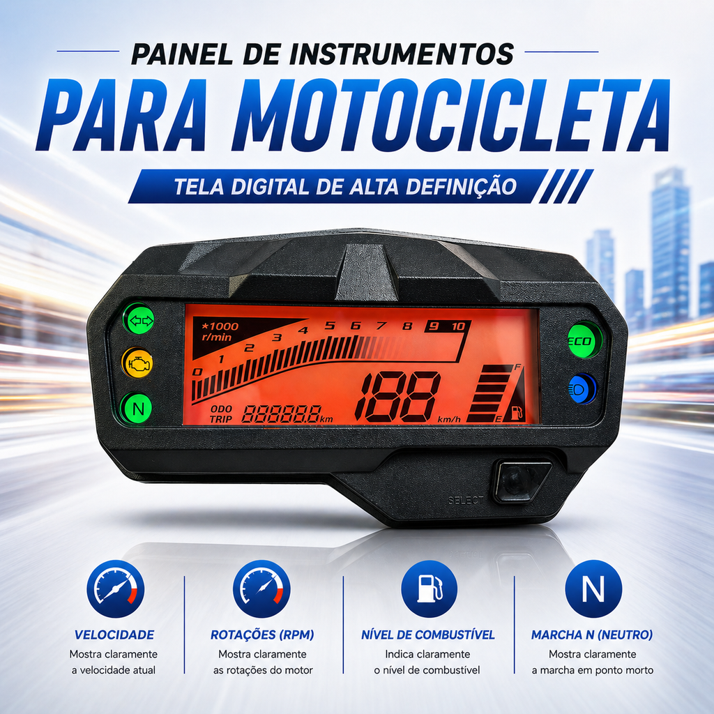 digital dashboard for motorcycle speedometer tachometer（yamaha Fz Fi V2、Fz s V2、Fzs 150、yamaha FZ FI 150 2.0）