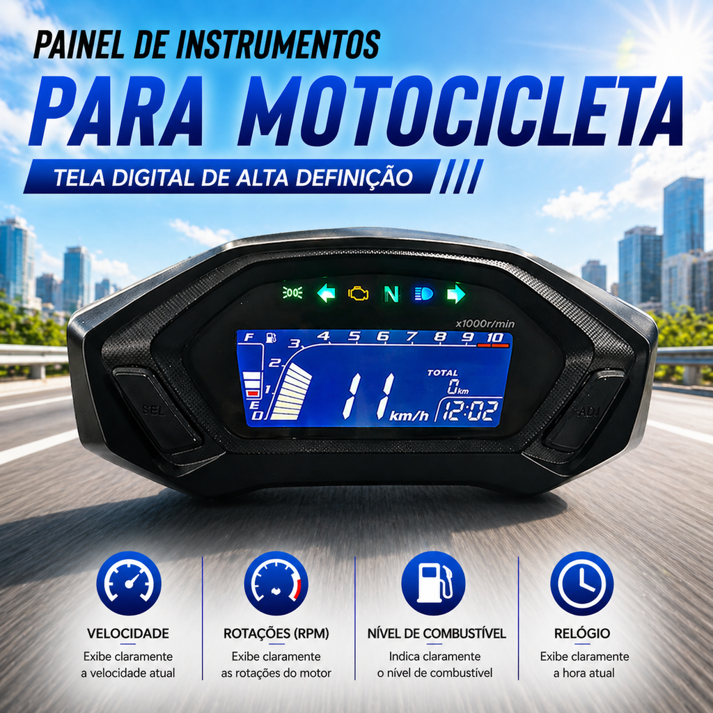 digital tablero para moto velocimetro tacometro for（Honda CBF190R、CB190）