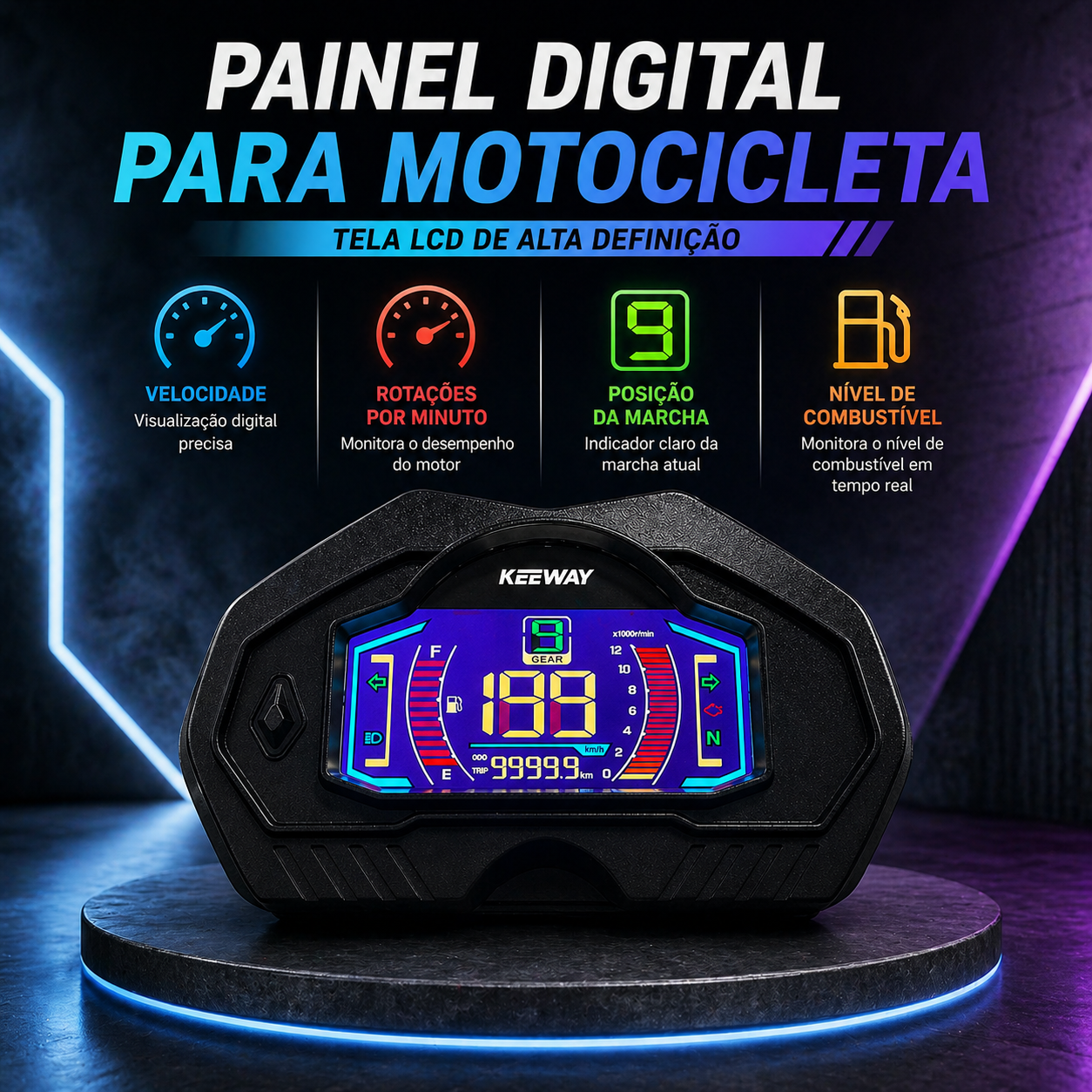 digital tablero para moto velocimetro tacometro for（Toro Jaguar Tr 150cc、TORO JAGUAR 150）