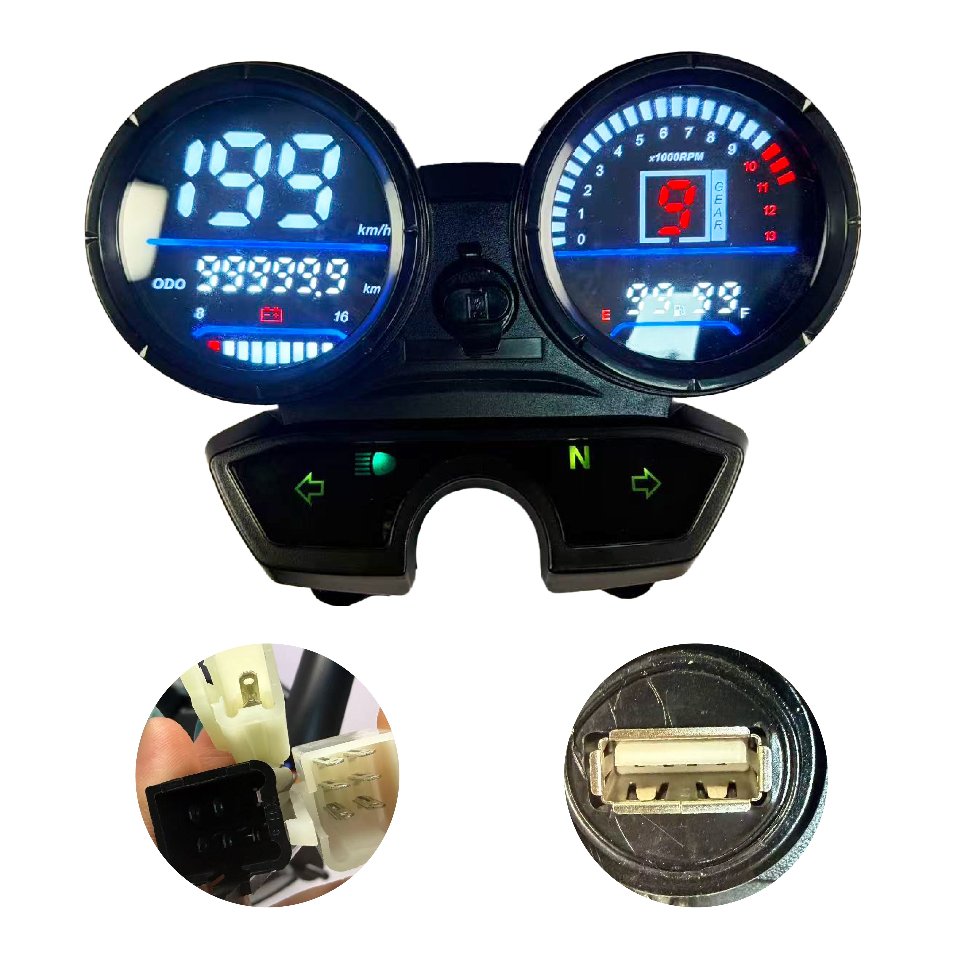 digital tablero para moto velocimetro tacometro for（Bajaj Boxer BM 150、Bajaj Discover 100）