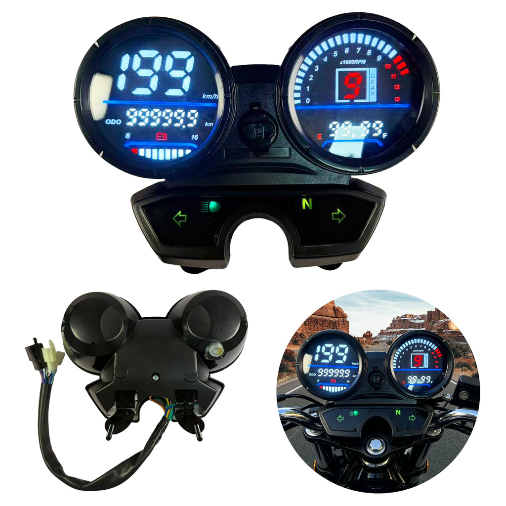 digital tablero para moto velocimetro tacometro for（Bajaj Boxer BM 150、Bajaj Discover 100）