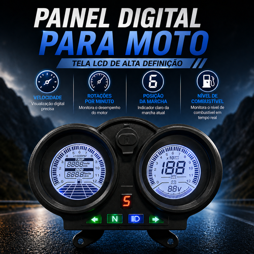 Painel digital para moto velocímetro tacômetro para (Bera SBR150 (Bera Moto 150cc CG))