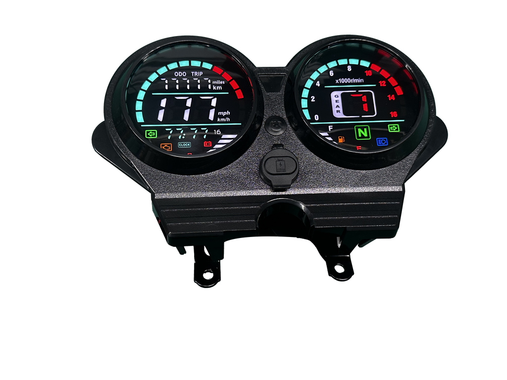 digital tablero para moto velocimetro tacometro for （Honda CG 125 deluxe、Honda CG 125 DLX、Italika Forza 150 FT150 Gts、haojue Xpress 125、MOTOTAXI 150、Land Roys RICO LR 150-28、zongshen zs-150、zongshen Chambera 150、zongshen RX150、haojin 200）