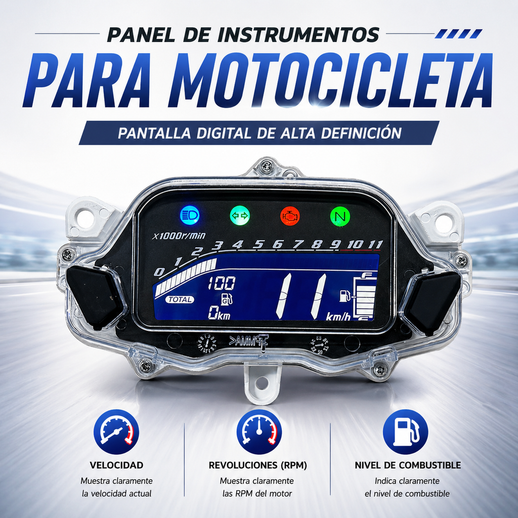 Digital dashboard for motorcycle speedometer tachometer (Honda CG Titan 160 Fan 2015-2024)