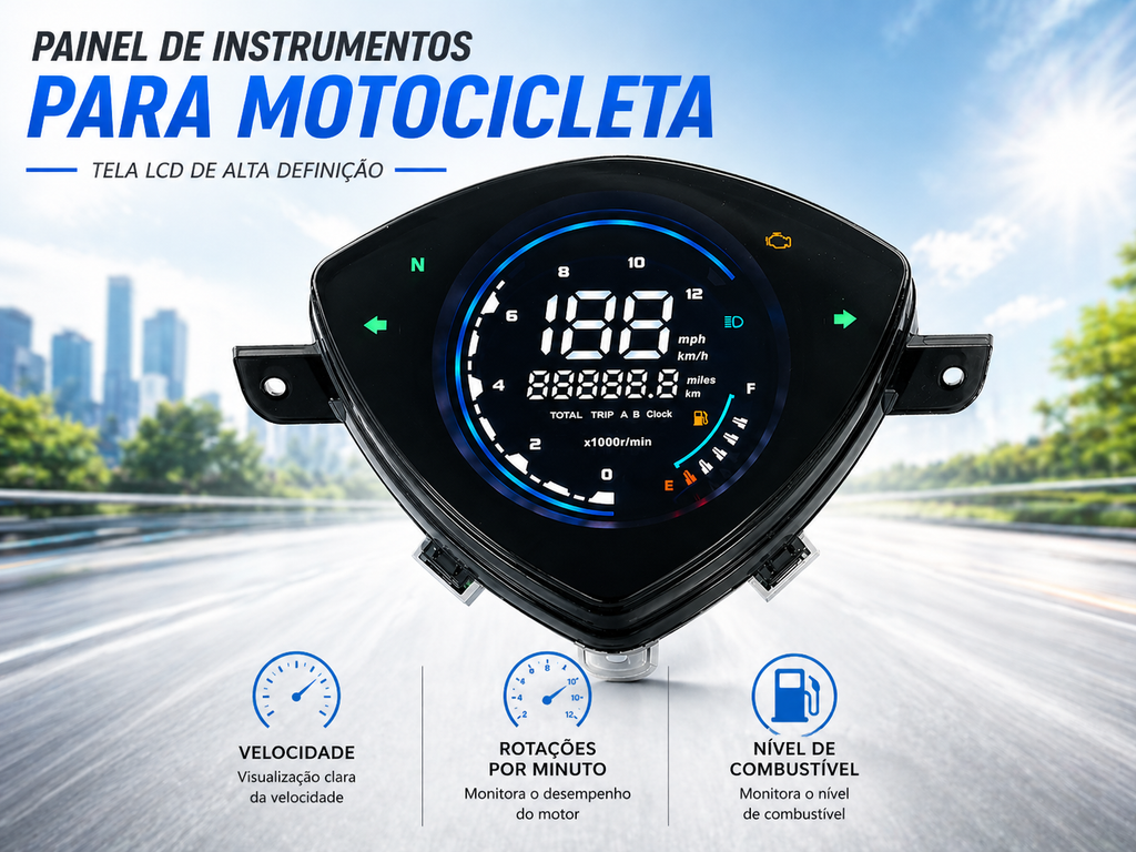Painel digital para moto velocímetro tacômetro para (Suzuki Address 110, Suzuki Scooter 110, Suzuki UK110, Suzuki Address 110, Suzuki Address110)
