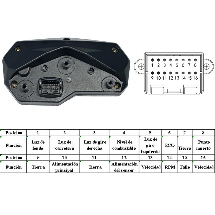 digital dashboard for motorcycle speedometer tachometer（yamaha Fz Fi V2、Fz s V2、Fzs 150、yamaha FZ FI 150 2.0）